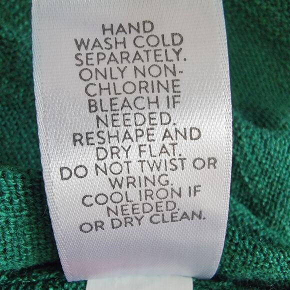 J Jill Linen Blend Green Tunic Sweater Sz L Christmas Holiday Office Preppy Work - Picture 8 of 8